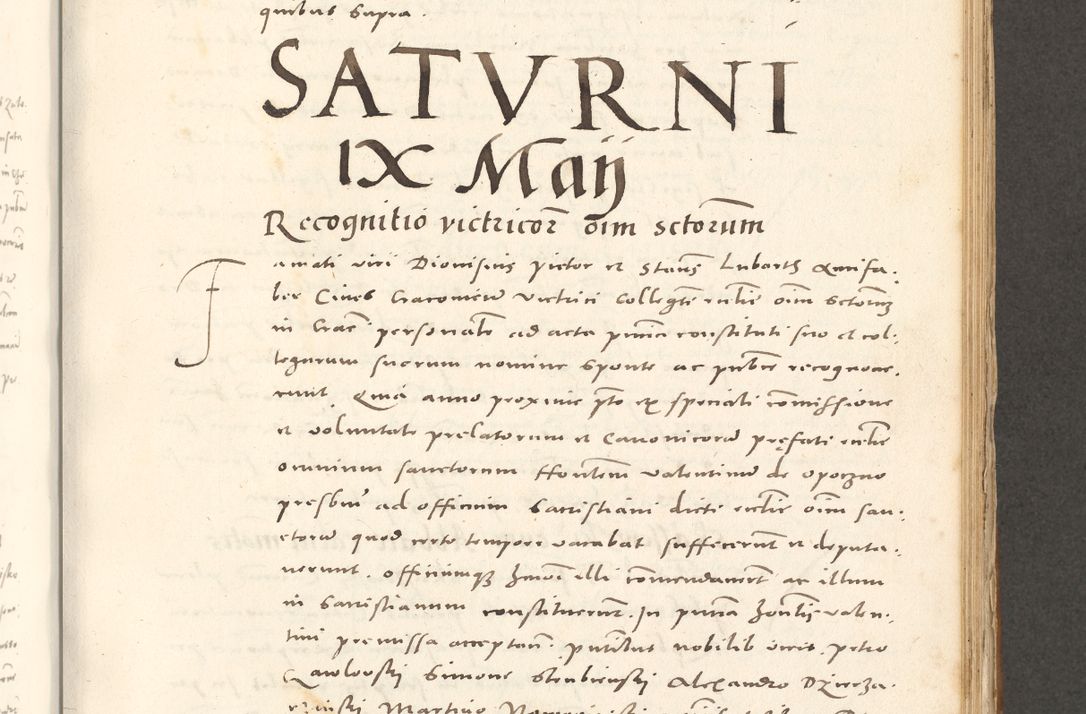 Zdjęcie nr 586 dla obiektu archiwalnego: Acta actorum, sententiarum tam diffinitivarum quam interloquutoriarum, decretorum, obligationum, quietationum et constitutionum procuratorum coram reverendo domino Andrea Przeczlauski scholastico vicarioque in spiritualibus generali Cracoviensi, ad annum Domini millesimum quingentesimum sexagesimum primum, cuius inditio quarta, pontidicatus Pii quarti, annus secundus, poeliciter sequuntur