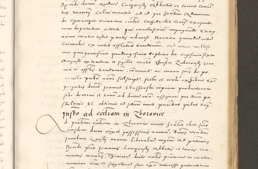 Zdjęcie nr 576 dla obiektu archiwalnego: Acta actorum, sententiarum tam diffinitivarum quam interloquutoriarum, decretorum, obligationum, quietationum et constitutionum procuratorum coram reverendo domino Andrea Przeczlauski scholastico vicarioque in spiritualibus generali Cracoviensi, ad annum Domini millesimum quingentesimum sexagesimum primum, cuius inditio quarta, pontidicatus Pii quarti, annus secundus, poeliciter sequuntur