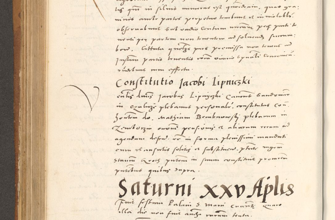 Zdjęcie nr 571 dla obiektu archiwalnego: Acta actorum, sententiarum tam diffinitivarum quam interloquutoriarum, decretorum, obligationum, quietationum et constitutionum procuratorum coram reverendo domino Andrea Przeczlauski scholastico vicarioque in spiritualibus generali Cracoviensi, ad annum Domini millesimum quingentesimum sexagesimum primum, cuius inditio quarta, pontidicatus Pii quarti, annus secundus, poeliciter sequuntur