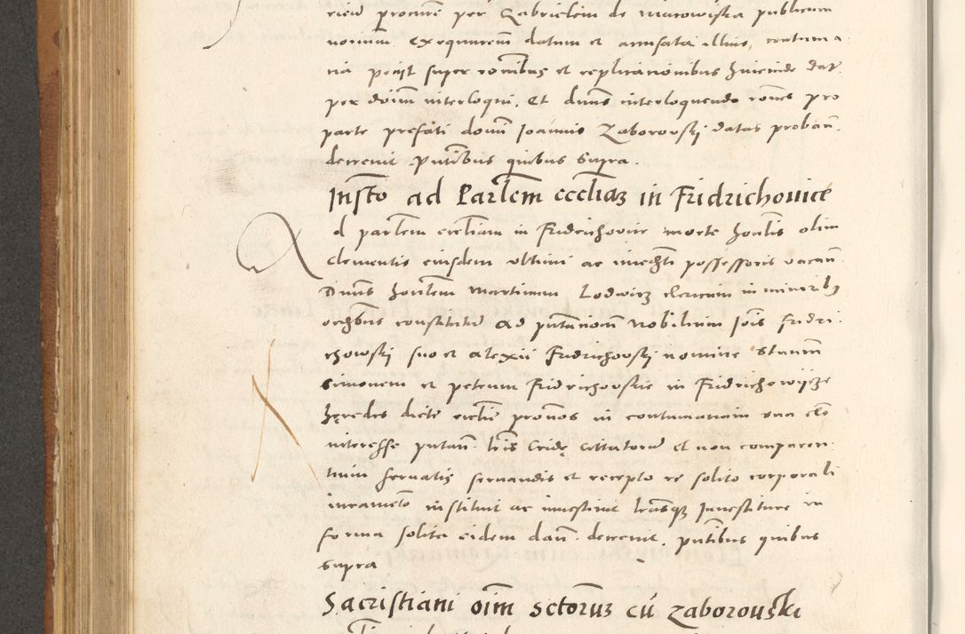 Zdjęcie nr 567 dla obiektu archiwalnego: Acta actorum, sententiarum tam diffinitivarum quam interloquutoriarum, decretorum, obligationum, quietationum et constitutionum procuratorum coram reverendo domino Andrea Przeczlauski scholastico vicarioque in spiritualibus generali Cracoviensi, ad annum Domini millesimum quingentesimum sexagesimum primum, cuius inditio quarta, pontidicatus Pii quarti, annus secundus, poeliciter sequuntur