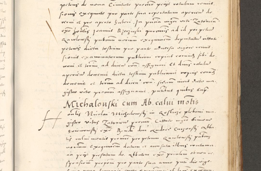 Zdjęcie nr 552 dla obiektu archiwalnego: Acta actorum, sententiarum tam diffinitivarum quam interloquutoriarum, decretorum, obligationum, quietationum et constitutionum procuratorum coram reverendo domino Andrea Przeczlauski scholastico vicarioque in spiritualibus generali Cracoviensi, ad annum Domini millesimum quingentesimum sexagesimum primum, cuius inditio quarta, pontidicatus Pii quarti, annus secundus, poeliciter sequuntur
