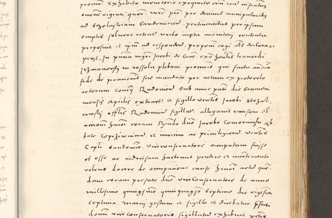 Zdjęcie nr 542 dla obiektu archiwalnego: Acta actorum, sententiarum tam diffinitivarum quam interloquutoriarum, decretorum, obligationum, quietationum et constitutionum procuratorum coram reverendo domino Andrea Przeczlauski scholastico vicarioque in spiritualibus generali Cracoviensi, ad annum Domini millesimum quingentesimum sexagesimum primum, cuius inditio quarta, pontidicatus Pii quarti, annus secundus, poeliciter sequuntur