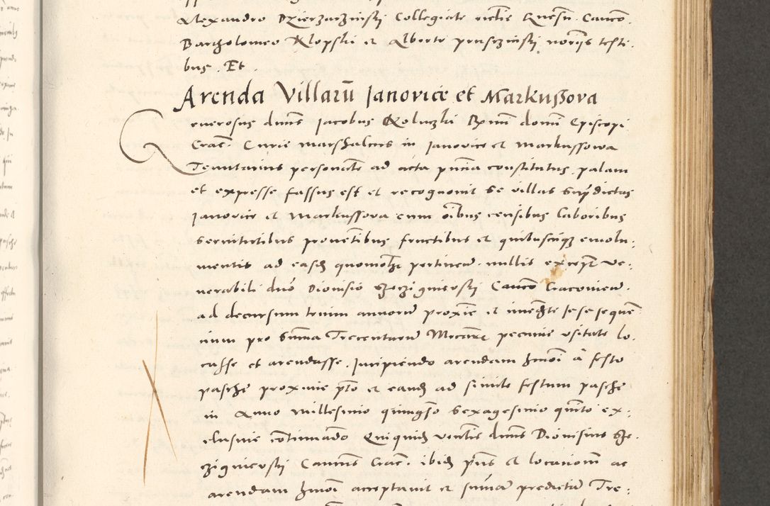 Zdjęcie nr 536 dla obiektu archiwalnego: Acta actorum, sententiarum tam diffinitivarum quam interloquutoriarum, decretorum, obligationum, quietationum et constitutionum procuratorum coram reverendo domino Andrea Przeczlauski scholastico vicarioque in spiritualibus generali Cracoviensi, ad annum Domini millesimum quingentesimum sexagesimum primum, cuius inditio quarta, pontidicatus Pii quarti, annus secundus, poeliciter sequuntur