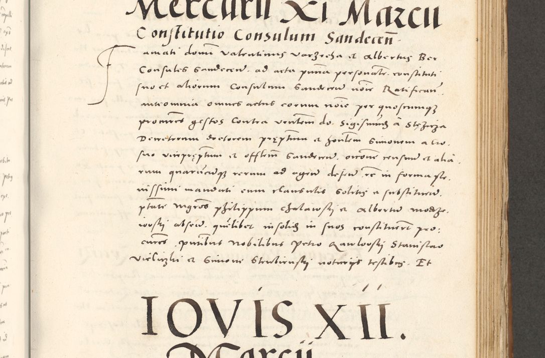 Zdjęcie nr 522 dla obiektu archiwalnego: Acta actorum, sententiarum tam diffinitivarum quam interloquutoriarum, decretorum, obligationum, quietationum et constitutionum procuratorum coram reverendo domino Andrea Przeczlauski scholastico vicarioque in spiritualibus generali Cracoviensi, ad annum Domini millesimum quingentesimum sexagesimum primum, cuius inditio quarta, pontidicatus Pii quarti, annus secundus, poeliciter sequuntur