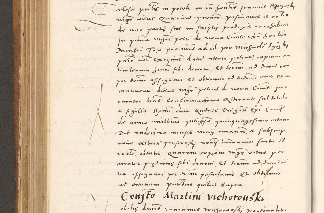 Zdjęcie nr 513 dla obiektu archiwalnego: Acta actorum, sententiarum tam diffinitivarum quam interloquutoriarum, decretorum, obligationum, quietationum et constitutionum procuratorum coram reverendo domino Andrea Przeczlauski scholastico vicarioque in spiritualibus generali Cracoviensi, ad annum Domini millesimum quingentesimum sexagesimum primum, cuius inditio quarta, pontidicatus Pii quarti, annus secundus, poeliciter sequuntur