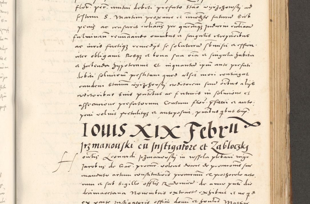Zdjęcie nr 506 dla obiektu archiwalnego: Acta actorum, sententiarum tam diffinitivarum quam interloquutoriarum, decretorum, obligationum, quietationum et constitutionum procuratorum coram reverendo domino Andrea Przeczlauski scholastico vicarioque in spiritualibus generali Cracoviensi, ad annum Domini millesimum quingentesimum sexagesimum primum, cuius inditio quarta, pontidicatus Pii quarti, annus secundus, poeliciter sequuntur