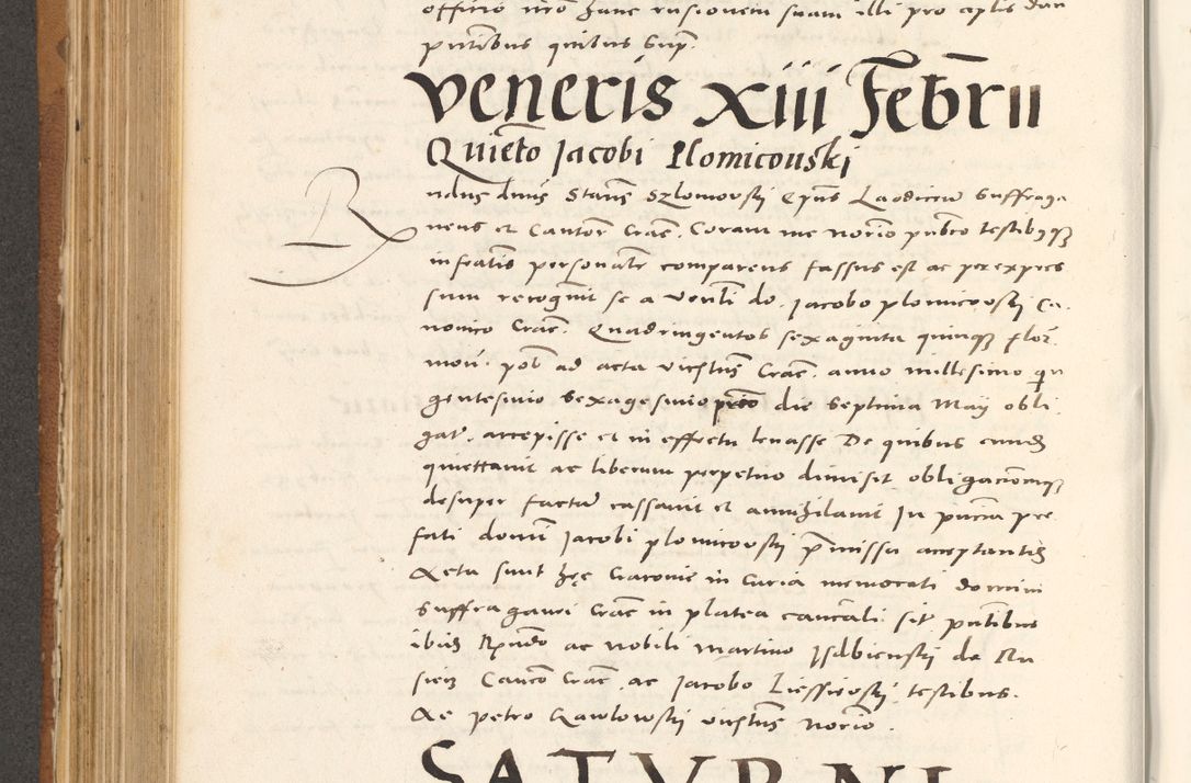 Zdjęcie nr 503 dla obiektu archiwalnego: Acta actorum, sententiarum tam diffinitivarum quam interloquutoriarum, decretorum, obligationum, quietationum et constitutionum procuratorum coram reverendo domino Andrea Przeczlauski scholastico vicarioque in spiritualibus generali Cracoviensi, ad annum Domini millesimum quingentesimum sexagesimum primum, cuius inditio quarta, pontidicatus Pii quarti, annus secundus, poeliciter sequuntur