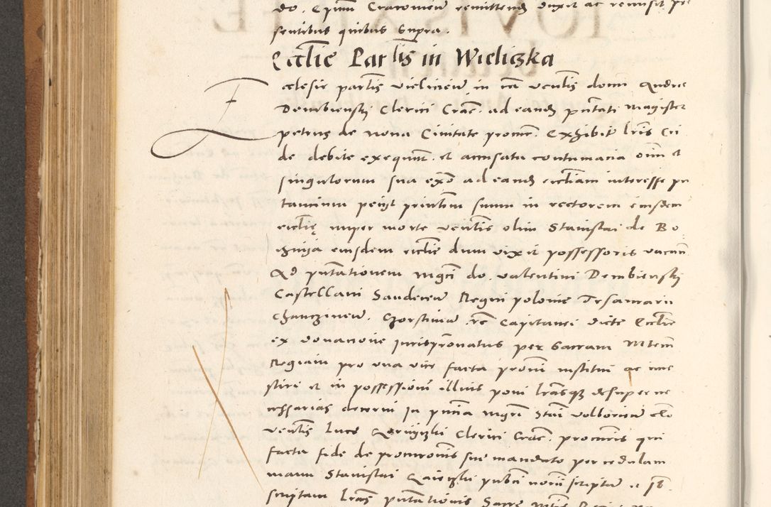 Zdjęcie nr 501 dla obiektu archiwalnego: Acta actorum, sententiarum tam diffinitivarum quam interloquutoriarum, decretorum, obligationum, quietationum et constitutionum procuratorum coram reverendo domino Andrea Przeczlauski scholastico vicarioque in spiritualibus generali Cracoviensi, ad annum Domini millesimum quingentesimum sexagesimum primum, cuius inditio quarta, pontidicatus Pii quarti, annus secundus, poeliciter sequuntur