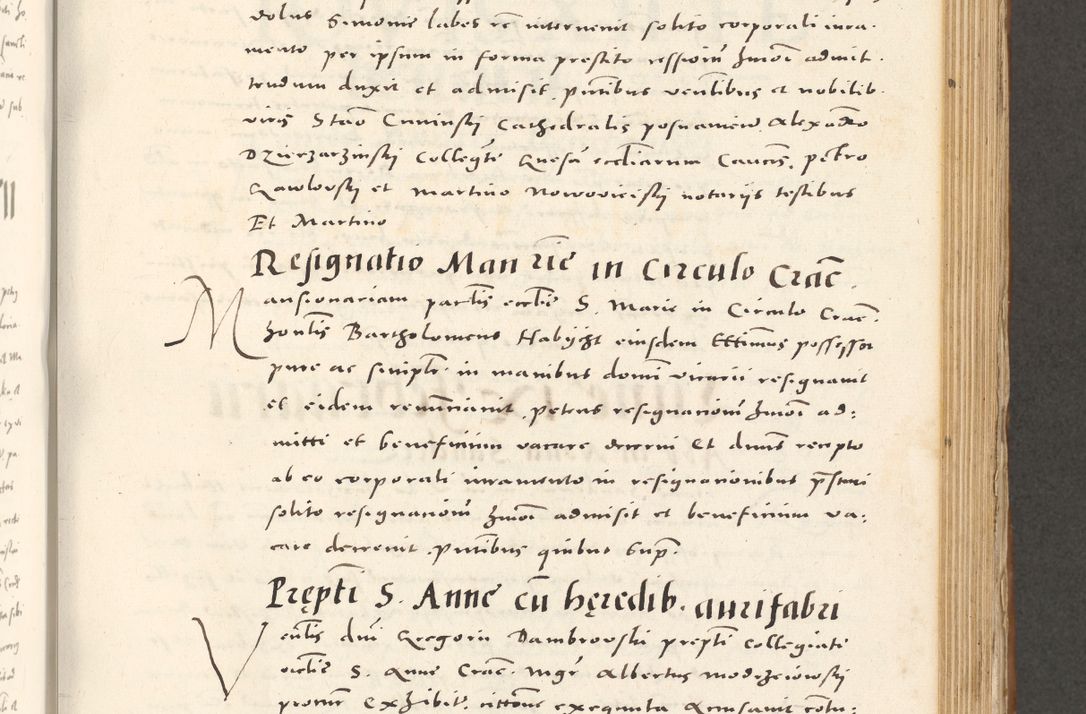 Zdjęcie nr 498 dla obiektu archiwalnego: Acta actorum, sententiarum tam diffinitivarum quam interloquutoriarum, decretorum, obligationum, quietationum et constitutionum procuratorum coram reverendo domino Andrea Przeczlauski scholastico vicarioque in spiritualibus generali Cracoviensi, ad annum Domini millesimum quingentesimum sexagesimum primum, cuius inditio quarta, pontidicatus Pii quarti, annus secundus, poeliciter sequuntur