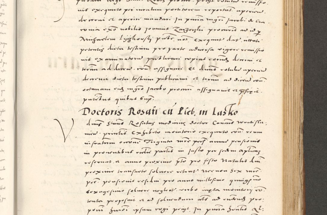 Zdjęcie nr 496 dla obiektu archiwalnego: Acta actorum, sententiarum tam diffinitivarum quam interloquutoriarum, decretorum, obligationum, quietationum et constitutionum procuratorum coram reverendo domino Andrea Przeczlauski scholastico vicarioque in spiritualibus generali Cracoviensi, ad annum Domini millesimum quingentesimum sexagesimum primum, cuius inditio quarta, pontidicatus Pii quarti, annus secundus, poeliciter sequuntur