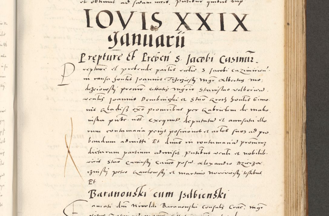 Zdjęcie nr 490 dla obiektu archiwalnego: Acta actorum, sententiarum tam diffinitivarum quam interloquutoriarum, decretorum, obligationum, quietationum et constitutionum procuratorum coram reverendo domino Andrea Przeczlauski scholastico vicarioque in spiritualibus generali Cracoviensi, ad annum Domini millesimum quingentesimum sexagesimum primum, cuius inditio quarta, pontidicatus Pii quarti, annus secundus, poeliciter sequuntur