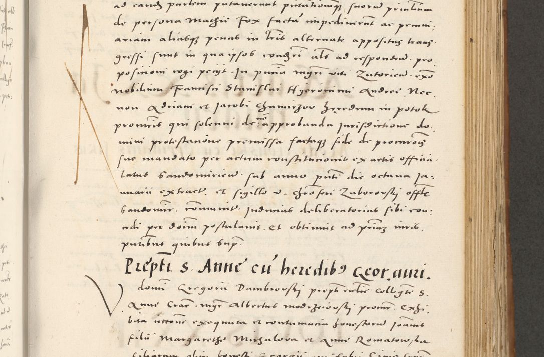 Zdjęcie nr 486 dla obiektu archiwalnego: Acta actorum, sententiarum tam diffinitivarum quam interloquutoriarum, decretorum, obligationum, quietationum et constitutionum procuratorum coram reverendo domino Andrea Przeczlauski scholastico vicarioque in spiritualibus generali Cracoviensi, ad annum Domini millesimum quingentesimum sexagesimum primum, cuius inditio quarta, pontidicatus Pii quarti, annus secundus, poeliciter sequuntur