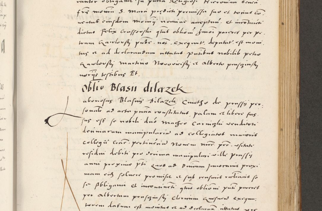 Zdjęcie nr 488 dla obiektu archiwalnego: Acta actorum, sententiarum tam diffinitivarum quam interloquutoriarum, decretorum, obligationum, quietationum et constitutionum procuratorum coram reverendo domino Andrea Przeczlauski scholastico vicarioque in spiritualibus generali Cracoviensi, ad annum Domini millesimum quingentesimum sexagesimum primum, cuius inditio quarta, pontidicatus Pii quarti, annus secundus, poeliciter sequuntur