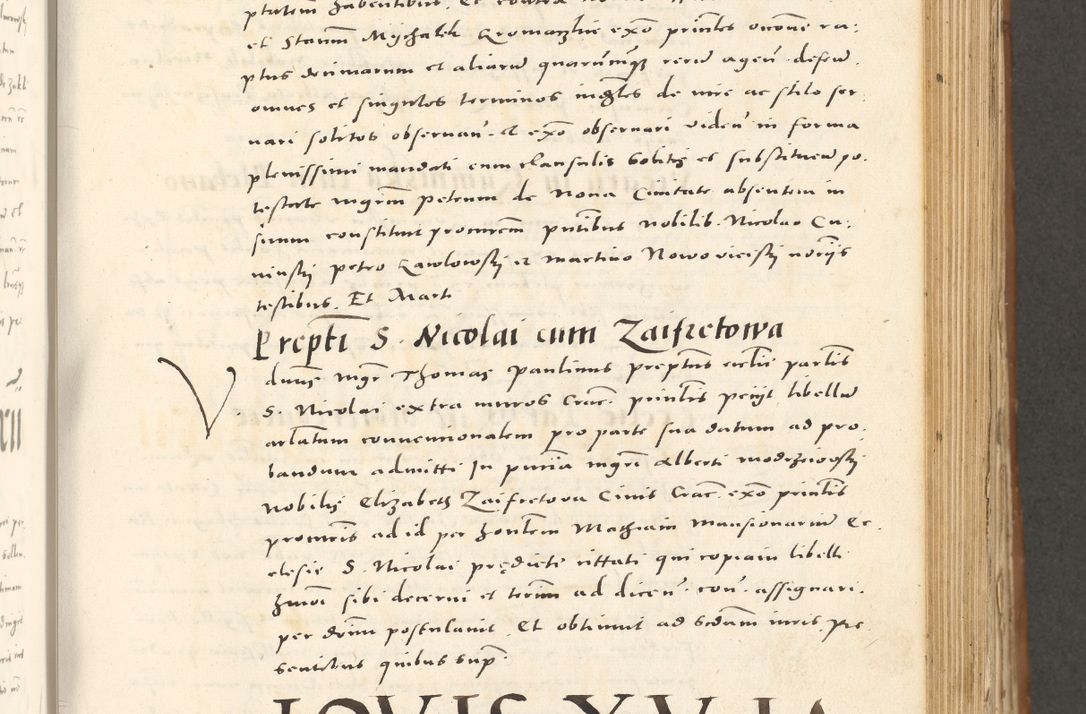 Zdjęcie nr 482 dla obiektu archiwalnego: Acta actorum, sententiarum tam diffinitivarum quam interloquutoriarum, decretorum, obligationum, quietationum et constitutionum procuratorum coram reverendo domino Andrea Przeczlauski scholastico vicarioque in spiritualibus generali Cracoviensi, ad annum Domini millesimum quingentesimum sexagesimum primum, cuius inditio quarta, pontidicatus Pii quarti, annus secundus, poeliciter sequuntur