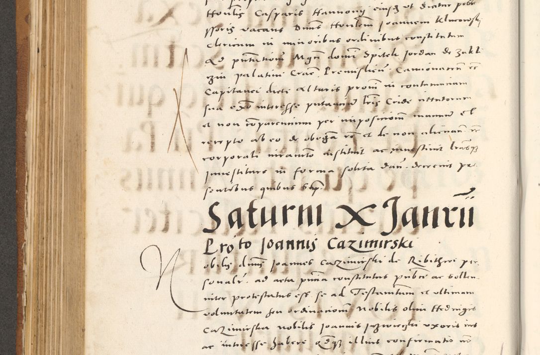 Zdjęcie nr 481 dla obiektu archiwalnego: Acta actorum, sententiarum tam diffinitivarum quam interloquutoriarum, decretorum, obligationum, quietationum et constitutionum procuratorum coram reverendo domino Andrea Przeczlauski scholastico vicarioque in spiritualibus generali Cracoviensi, ad annum Domini millesimum quingentesimum sexagesimum primum, cuius inditio quarta, pontidicatus Pii quarti, annus secundus, poeliciter sequuntur