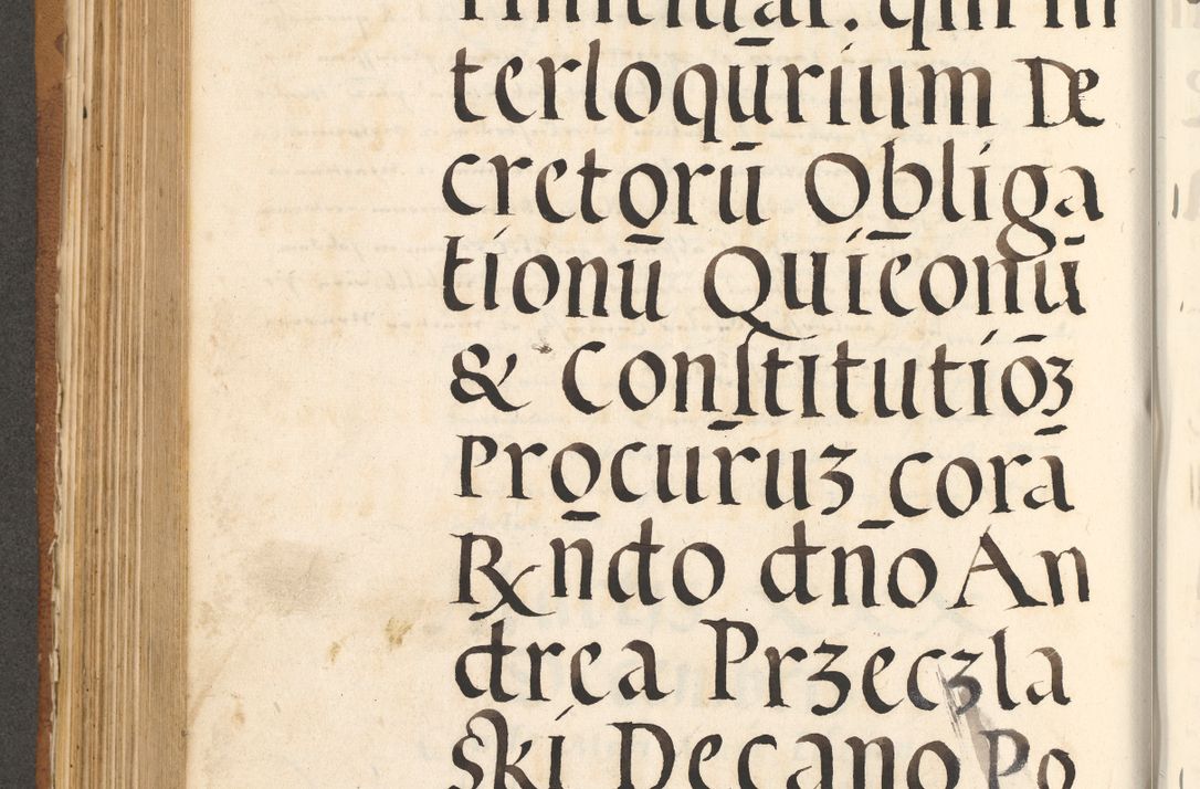 Zdjęcie nr 479 dla obiektu archiwalnego: Acta actorum, sententiarum tam diffinitivarum quam interloquutoriarum, decretorum, obligationum, quietationum et constitutionum procuratorum coram reverendo domino Andrea Przeczlauski scholastico vicarioque in spiritualibus generali Cracoviensi, ad annum Domini millesimum quingentesimum sexagesimum primum, cuius inditio quarta, pontidicatus Pii quarti, annus secundus, poeliciter sequuntur