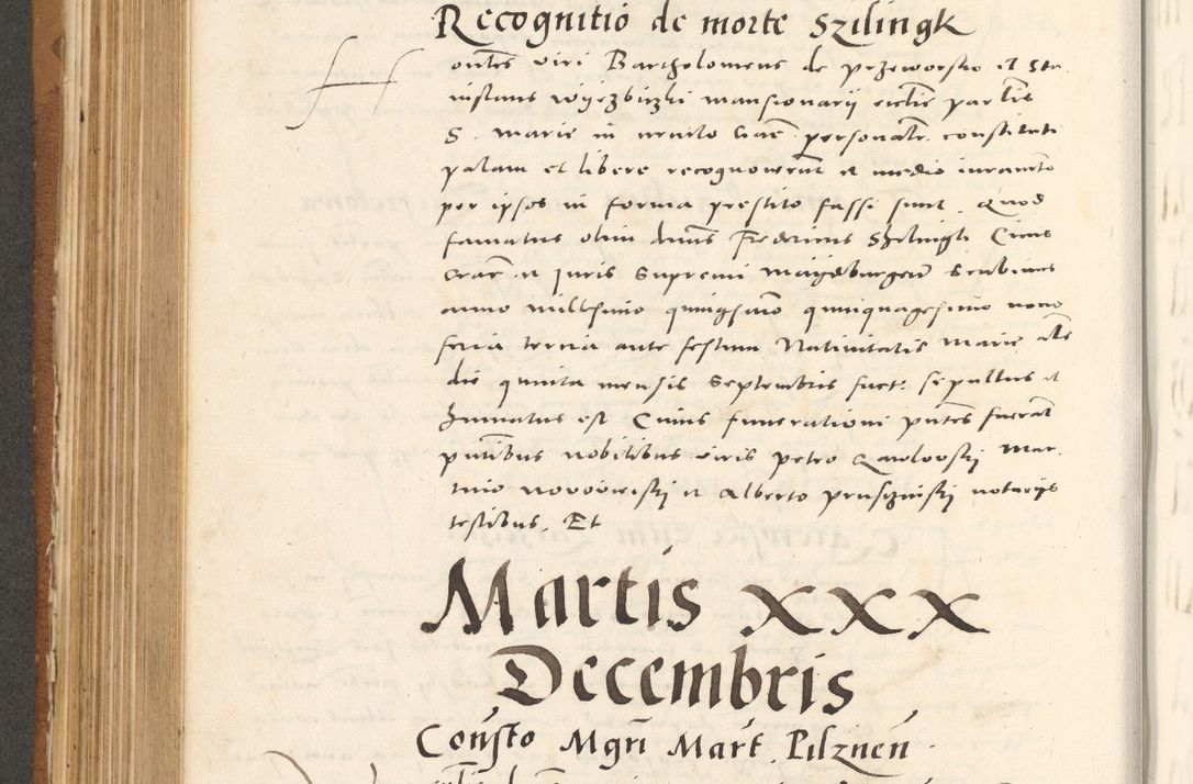 Zdjęcie nr 477 dla obiektu archiwalnego: Acta actorum, sententiarum tam diffinitivarum quam interloquutoriarum, decretorum, obligationum, quietationum et constitutionum procuratorum coram reverendo domino Andrea Przeczlauski scholastico vicarioque in spiritualibus generali Cracoviensi, ad annum Domini millesimum quingentesimum sexagesimum primum, cuius inditio quarta, pontidicatus Pii quarti, annus secundus, poeliciter sequuntur