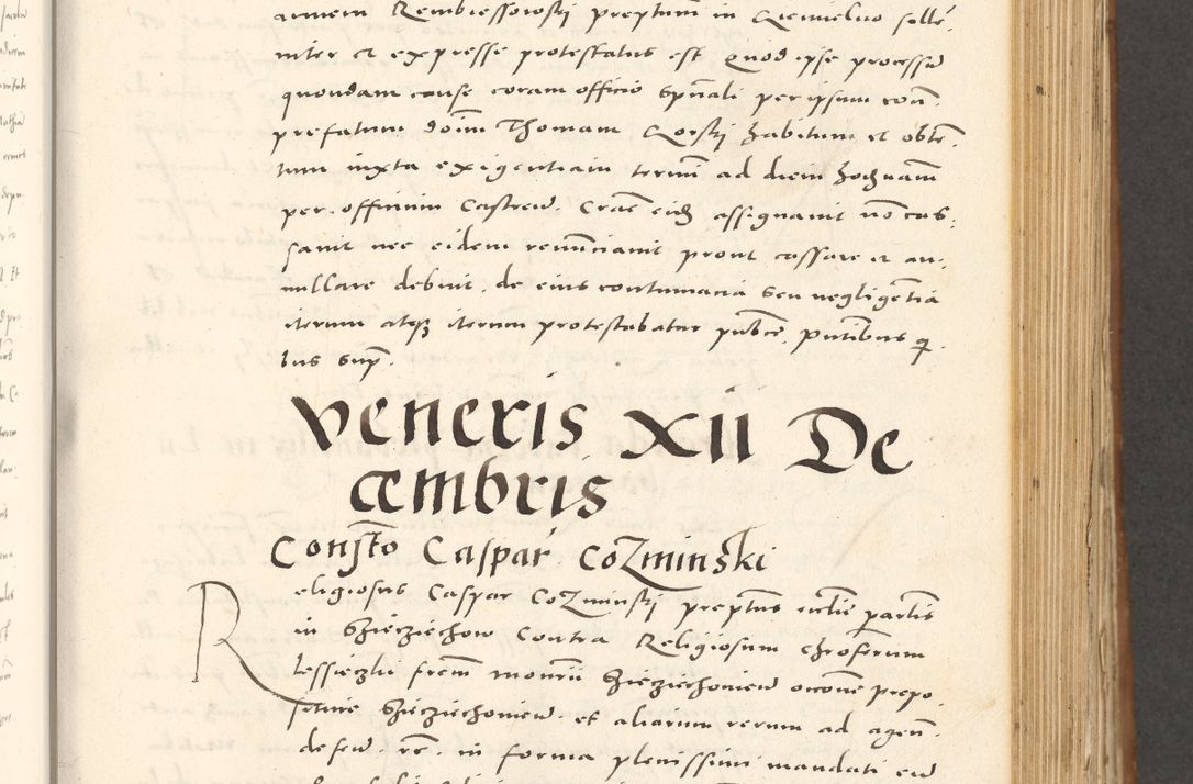 Zdjęcie nr 464 dla obiektu archiwalnego: Acta actorum, sententiarum tam diffinitivarum quam interloquutoriarum, decretorum, obligationum, quietationum et constitutionum procuratorum coram reverendo domino Andrea Przeczlauski scholastico vicarioque in spiritualibus generali Cracoviensi, ad annum Domini millesimum quingentesimum sexagesimum primum, cuius inditio quarta, pontidicatus Pii quarti, annus secundus, poeliciter sequuntur