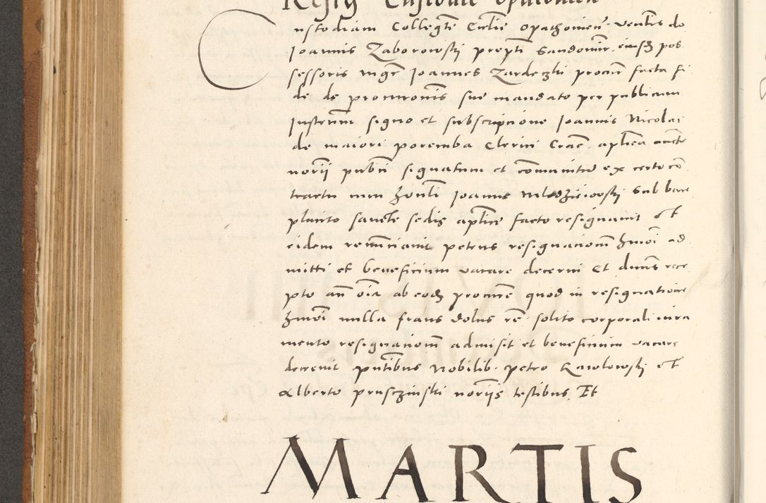 Zdjęcie nr 459 dla obiektu archiwalnego: Acta actorum, sententiarum tam diffinitivarum quam interloquutoriarum, decretorum, obligationum, quietationum et constitutionum procuratorum coram reverendo domino Andrea Przeczlauski scholastico vicarioque in spiritualibus generali Cracoviensi, ad annum Domini millesimum quingentesimum sexagesimum primum, cuius inditio quarta, pontidicatus Pii quarti, annus secundus, poeliciter sequuntur