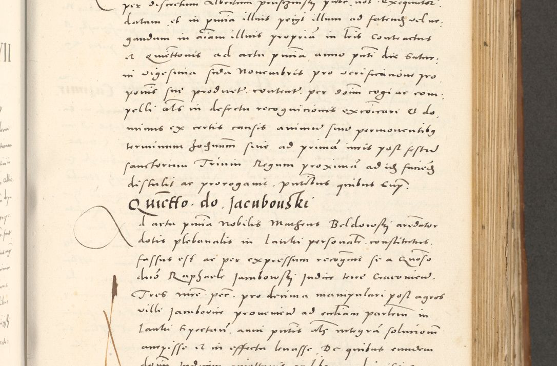 Zdjęcie nr 454 dla obiektu archiwalnego: Acta actorum, sententiarum tam diffinitivarum quam interloquutoriarum, decretorum, obligationum, quietationum et constitutionum procuratorum coram reverendo domino Andrea Przeczlauski scholastico vicarioque in spiritualibus generali Cracoviensi, ad annum Domini millesimum quingentesimum sexagesimum primum, cuius inditio quarta, pontidicatus Pii quarti, annus secundus, poeliciter sequuntur