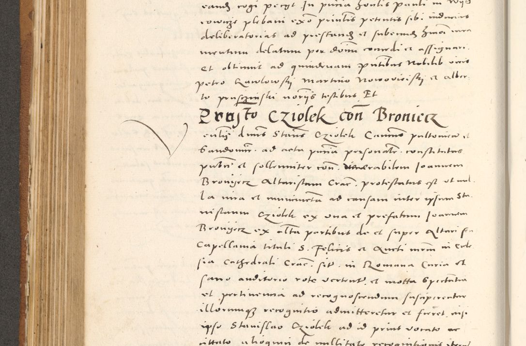 Zdjęcie nr 445 dla obiektu archiwalnego: Acta actorum, sententiarum tam diffinitivarum quam interloquutoriarum, decretorum, obligationum, quietationum et constitutionum procuratorum coram reverendo domino Andrea Przeczlauski scholastico vicarioque in spiritualibus generali Cracoviensi, ad annum Domini millesimum quingentesimum sexagesimum primum, cuius inditio quarta, pontidicatus Pii quarti, annus secundus, poeliciter sequuntur