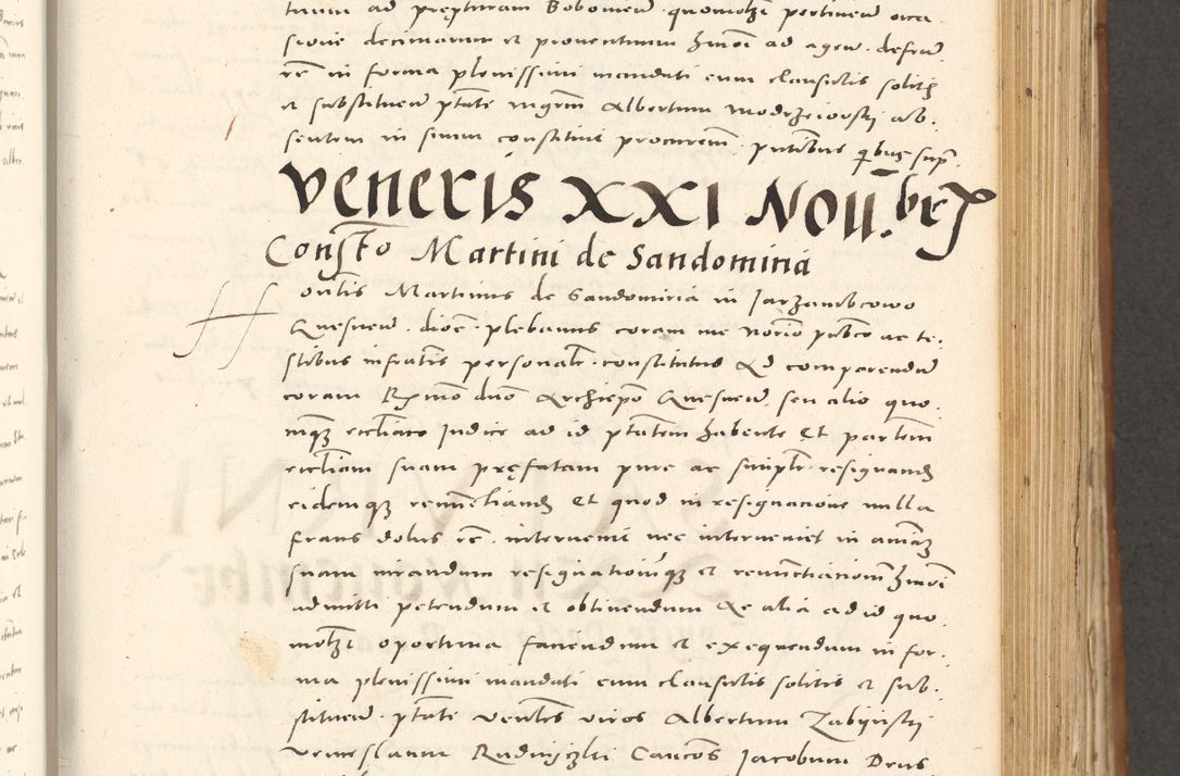 Zdjęcie nr 446 dla obiektu archiwalnego: Acta actorum, sententiarum tam diffinitivarum quam interloquutoriarum, decretorum, obligationum, quietationum et constitutionum procuratorum coram reverendo domino Andrea Przeczlauski scholastico vicarioque in spiritualibus generali Cracoviensi, ad annum Domini millesimum quingentesimum sexagesimum primum, cuius inditio quarta, pontidicatus Pii quarti, annus secundus, poeliciter sequuntur