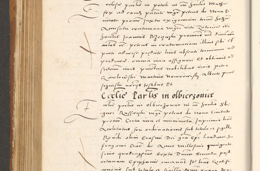 Zdjęcie nr 443 dla obiektu archiwalnego: Acta actorum, sententiarum tam diffinitivarum quam interloquutoriarum, decretorum, obligationum, quietationum et constitutionum procuratorum coram reverendo domino Andrea Przeczlauski scholastico vicarioque in spiritualibus generali Cracoviensi, ad annum Domini millesimum quingentesimum sexagesimum primum, cuius inditio quarta, pontidicatus Pii quarti, annus secundus, poeliciter sequuntur