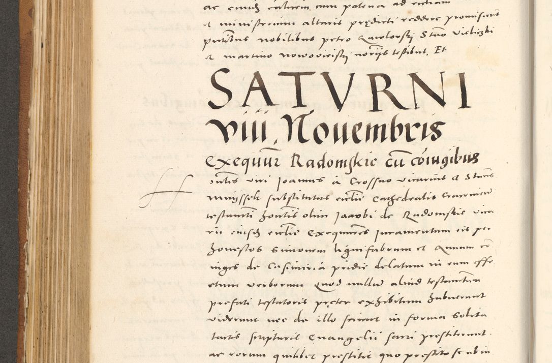 Zdjęcie nr 433 dla obiektu archiwalnego: Acta actorum, sententiarum tam diffinitivarum quam interloquutoriarum, decretorum, obligationum, quietationum et constitutionum procuratorum coram reverendo domino Andrea Przeczlauski scholastico vicarioque in spiritualibus generali Cracoviensi, ad annum Domini millesimum quingentesimum sexagesimum primum, cuius inditio quarta, pontidicatus Pii quarti, annus secundus, poeliciter sequuntur