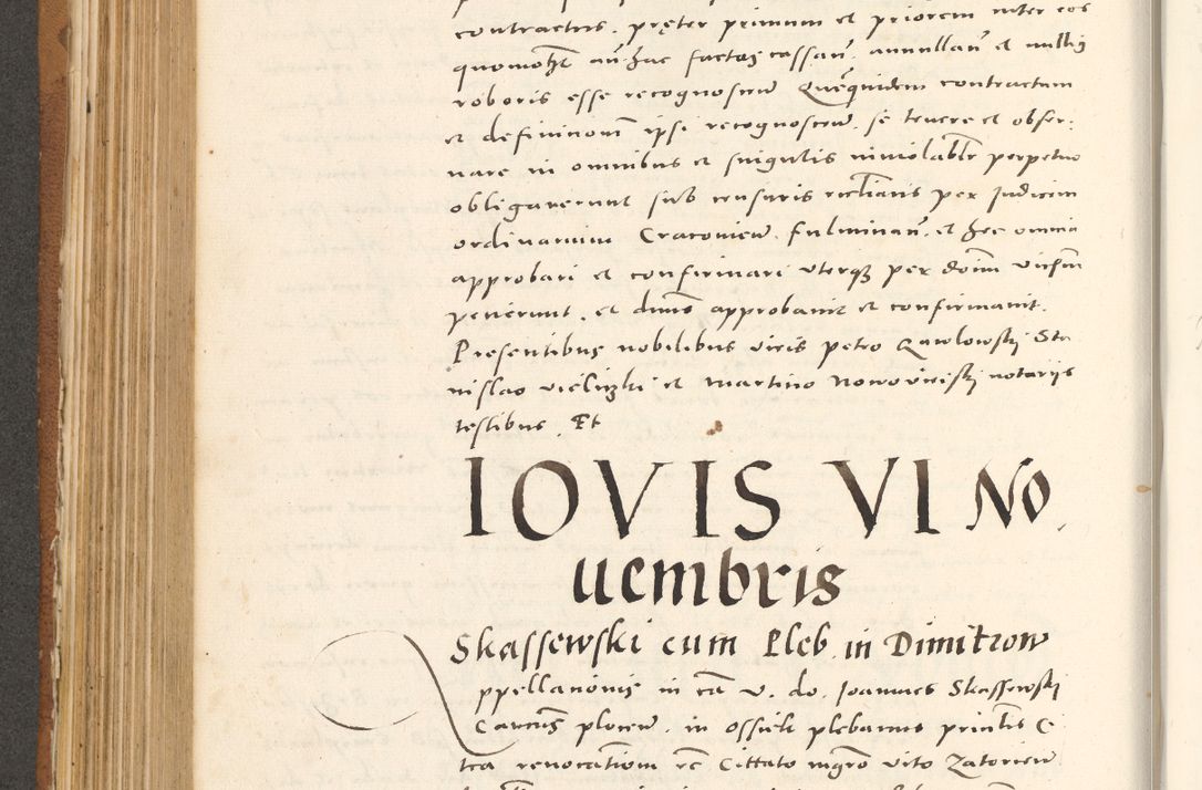 Zdjęcie nr 431 dla obiektu archiwalnego: Acta actorum, sententiarum tam diffinitivarum quam interloquutoriarum, decretorum, obligationum, quietationum et constitutionum procuratorum coram reverendo domino Andrea Przeczlauski scholastico vicarioque in spiritualibus generali Cracoviensi, ad annum Domini millesimum quingentesimum sexagesimum primum, cuius inditio quarta, pontidicatus Pii quarti, annus secundus, poeliciter sequuntur