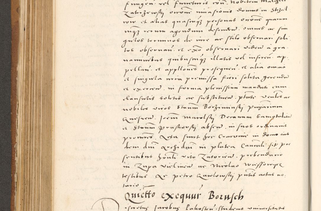 Zdjęcie nr 425 dla obiektu archiwalnego: Acta actorum, sententiarum tam diffinitivarum quam interloquutoriarum, decretorum, obligationum, quietationum et constitutionum procuratorum coram reverendo domino Andrea Przeczlauski scholastico vicarioque in spiritualibus generali Cracoviensi, ad annum Domini millesimum quingentesimum sexagesimum primum, cuius inditio quarta, pontidicatus Pii quarti, annus secundus, poeliciter sequuntur