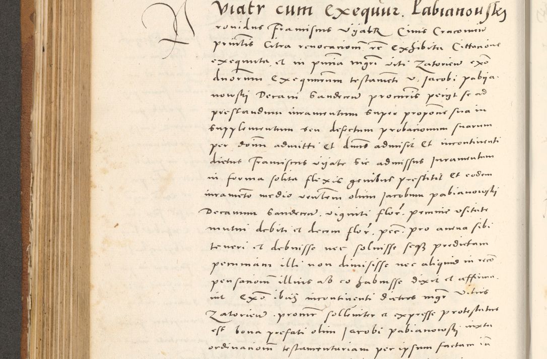 Zdjęcie nr 417 dla obiektu archiwalnego: Acta actorum, sententiarum tam diffinitivarum quam interloquutoriarum, decretorum, obligationum, quietationum et constitutionum procuratorum coram reverendo domino Andrea Przeczlauski scholastico vicarioque in spiritualibus generali Cracoviensi, ad annum Domini millesimum quingentesimum sexagesimum primum, cuius inditio quarta, pontidicatus Pii quarti, annus secundus, poeliciter sequuntur