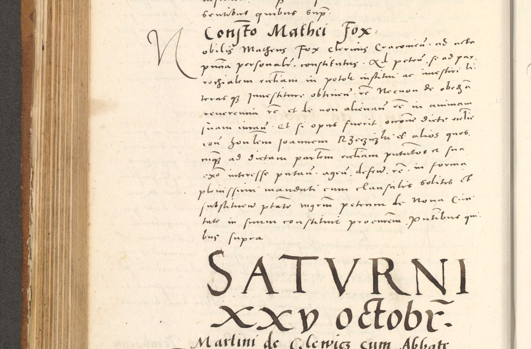 Zdjęcie nr 415 dla obiektu archiwalnego: Acta actorum, sententiarum tam diffinitivarum quam interloquutoriarum, decretorum, obligationum, quietationum et constitutionum procuratorum coram reverendo domino Andrea Przeczlauski scholastico vicarioque in spiritualibus generali Cracoviensi, ad annum Domini millesimum quingentesimum sexagesimum primum, cuius inditio quarta, pontidicatus Pii quarti, annus secundus, poeliciter sequuntur