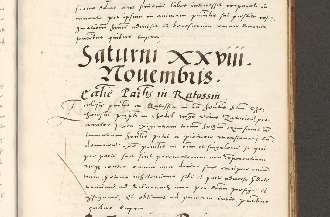 Zdjęcie nr 808 dla obiektu archiwalnego: Acta actorum, sententiarum tam diffinitivarum quam interloquutoriarum, decretorum, obligationum, quietationum et constitutionum procuratorum coram reverendo domino Andrea Przeczlauski scholastico vicarioque in spiritualibus generali Cracoviensi, ad annum Domini millesimum quingentesimum sexagesimum primum, cuius inditio quarta, pontidicatus Pii quarti, annus secundus, poeliciter sequuntur