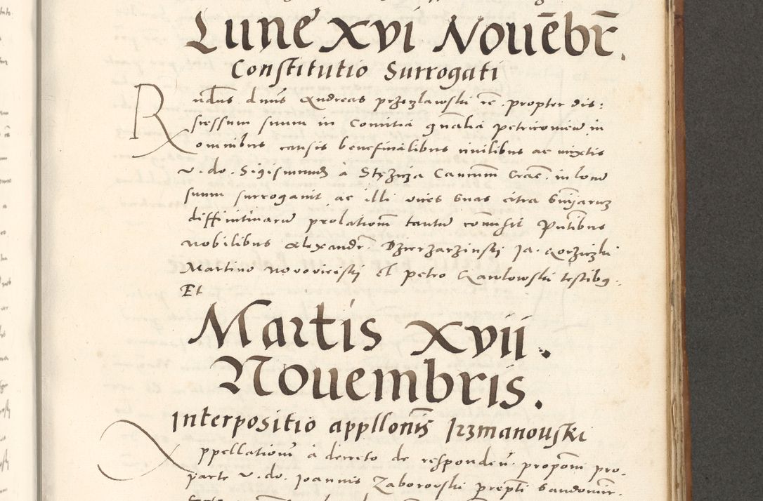 Zdjęcie nr 804 dla obiektu archiwalnego: Acta actorum, sententiarum tam diffinitivarum quam interloquutoriarum, decretorum, obligationum, quietationum et constitutionum procuratorum coram reverendo domino Andrea Przeczlauski scholastico vicarioque in spiritualibus generali Cracoviensi, ad annum Domini millesimum quingentesimum sexagesimum primum, cuius inditio quarta, pontidicatus Pii quarti, annus secundus, poeliciter sequuntur