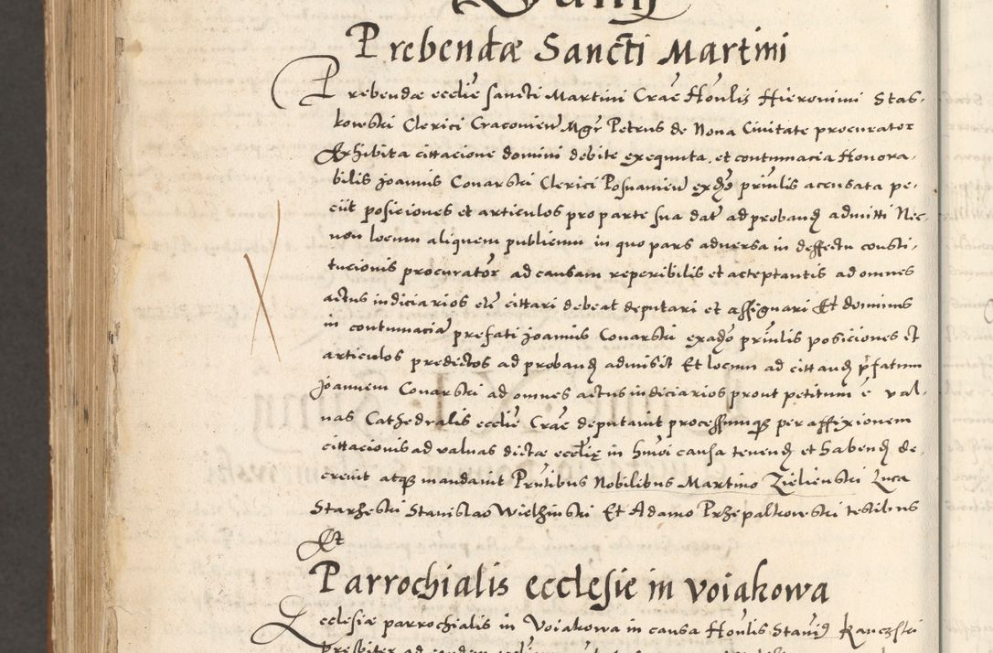 Zdjęcie nr 1243 dla obiektu archiwalnego: Acta actorum, sententiarum tam diffinitivarum quam interloquutoriarum, decretorum, obligationum, quietationum et constitutionum procuratorum coram reverendo domino Andrea Przeczlauski scholastico vicarioque in spiritualibus generali Cracoviensi, ad annum Domini millesimum quingentesimum sexagesimum primum, cuius inditio quarta, pontidicatus Pii quarti, annus secundus, poeliciter sequuntur