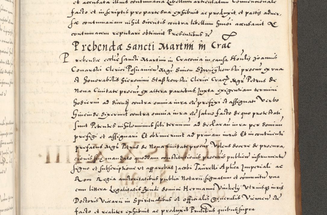 Zdjęcie nr 1226 dla obiektu archiwalnego: Acta actorum, sententiarum tam diffinitivarum quam interloquutoriarum, decretorum, obligationum, quietationum et constitutionum procuratorum coram reverendo domino Andrea Przeczlauski scholastico vicarioque in spiritualibus generali Cracoviensi, ad annum Domini millesimum quingentesimum sexagesimum primum, cuius inditio quarta, pontidicatus Pii quarti, annus secundus, poeliciter sequuntur