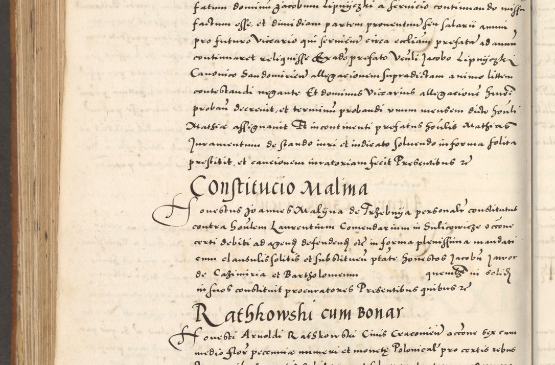 Zdjęcie nr 1225 dla obiektu archiwalnego: Acta actorum, sententiarum tam diffinitivarum quam interloquutoriarum, decretorum, obligationum, quietationum et constitutionum procuratorum coram reverendo domino Andrea Przeczlauski scholastico vicarioque in spiritualibus generali Cracoviensi, ad annum Domini millesimum quingentesimum sexagesimum primum, cuius inditio quarta, pontidicatus Pii quarti, annus secundus, poeliciter sequuntur