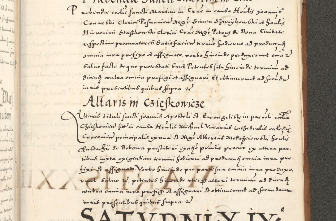 Zdjęcie nr 1222 dla obiektu archiwalnego: Acta actorum, sententiarum tam diffinitivarum quam interloquutoriarum, decretorum, obligationum, quietationum et constitutionum procuratorum coram reverendo domino Andrea Przeczlauski scholastico vicarioque in spiritualibus generali Cracoviensi, ad annum Domini millesimum quingentesimum sexagesimum primum, cuius inditio quarta, pontidicatus Pii quarti, annus secundus, poeliciter sequuntur