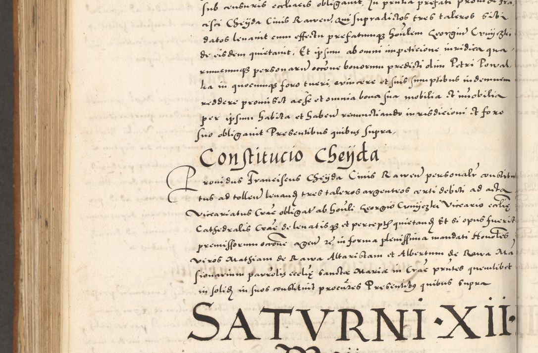 Zdjęcie nr 1219 dla obiektu archiwalnego: Acta actorum, sententiarum tam diffinitivarum quam interloquutoriarum, decretorum, obligationum, quietationum et constitutionum procuratorum coram reverendo domino Andrea Przeczlauski scholastico vicarioque in spiritualibus generali Cracoviensi, ad annum Domini millesimum quingentesimum sexagesimum primum, cuius inditio quarta, pontidicatus Pii quarti, annus secundus, poeliciter sequuntur