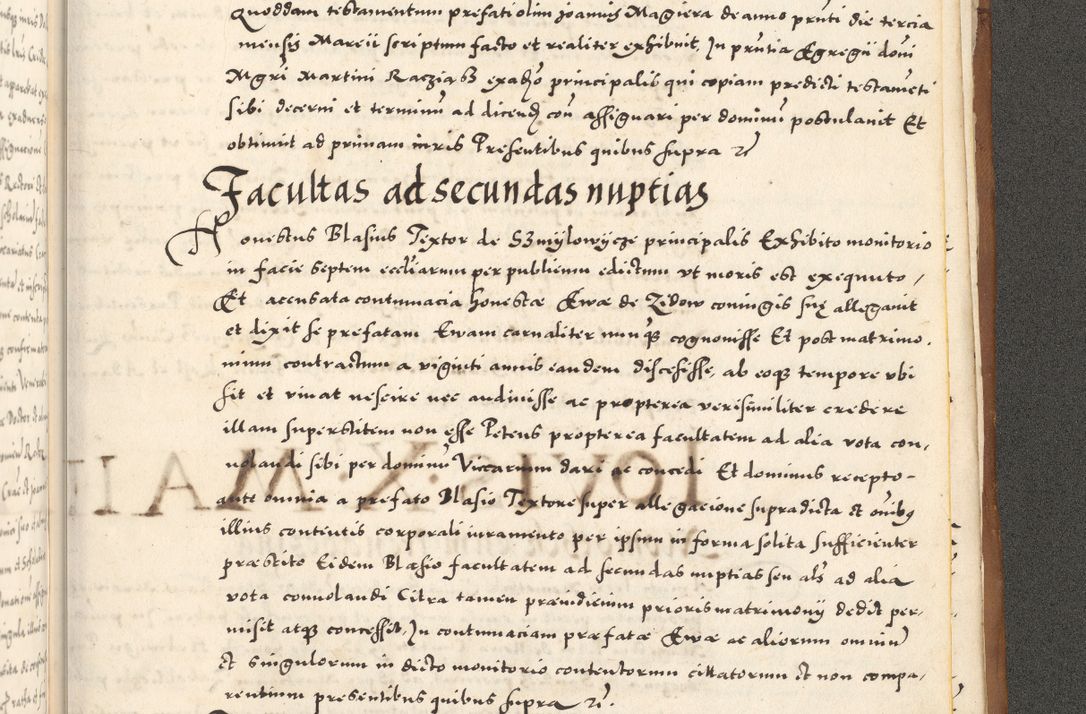 Zdjęcie nr 1216 dla obiektu archiwalnego: Acta actorum, sententiarum tam diffinitivarum quam interloquutoriarum, decretorum, obligationum, quietationum et constitutionum procuratorum coram reverendo domino Andrea Przeczlauski scholastico vicarioque in spiritualibus generali Cracoviensi, ad annum Domini millesimum quingentesimum sexagesimum primum, cuius inditio quarta, pontidicatus Pii quarti, annus secundus, poeliciter sequuntur