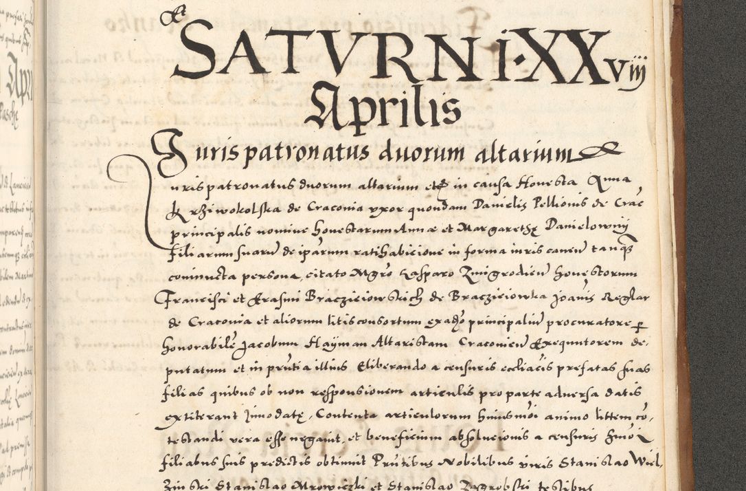 Zdjęcie nr 1212 dla obiektu archiwalnego: Acta actorum, sententiarum tam diffinitivarum quam interloquutoriarum, decretorum, obligationum, quietationum et constitutionum procuratorum coram reverendo domino Andrea Przeczlauski scholastico vicarioque in spiritualibus generali Cracoviensi, ad annum Domini millesimum quingentesimum sexagesimum primum, cuius inditio quarta, pontidicatus Pii quarti, annus secundus, poeliciter sequuntur