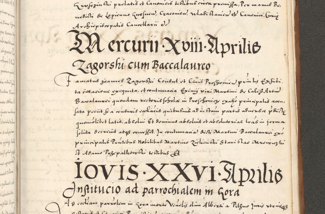 Zdjęcie nr 1210 dla obiektu archiwalnego: Acta actorum, sententiarum tam diffinitivarum quam interloquutoriarum, decretorum, obligationum, quietationum et constitutionum procuratorum coram reverendo domino Andrea Przeczlauski scholastico vicarioque in spiritualibus generali Cracoviensi, ad annum Domini millesimum quingentesimum sexagesimum primum, cuius inditio quarta, pontidicatus Pii quarti, annus secundus, poeliciter sequuntur