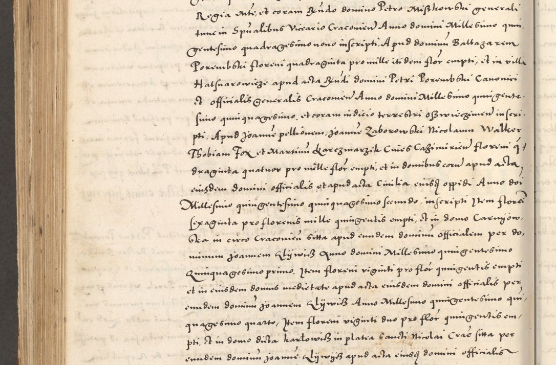 Zdjęcie nr 1199 dla obiektu archiwalnego: Acta actorum, sententiarum tam diffinitivarum quam interloquutoriarum, decretorum, obligationum, quietationum et constitutionum procuratorum coram reverendo domino Andrea Przeczlauski scholastico vicarioque in spiritualibus generali Cracoviensi, ad annum Domini millesimum quingentesimum sexagesimum primum, cuius inditio quarta, pontidicatus Pii quarti, annus secundus, poeliciter sequuntur