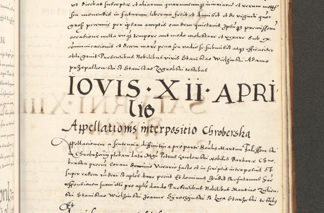 Zdjęcie nr 1196 dla obiektu archiwalnego: Acta actorum, sententiarum tam diffinitivarum quam interloquutoriarum, decretorum, obligationum, quietationum et constitutionum procuratorum coram reverendo domino Andrea Przeczlauski scholastico vicarioque in spiritualibus generali Cracoviensi, ad annum Domini millesimum quingentesimum sexagesimum primum, cuius inditio quarta, pontidicatus Pii quarti, annus secundus, poeliciter sequuntur