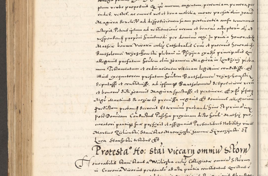 Zdjęcie nr 1191 dla obiektu archiwalnego: Acta actorum, sententiarum tam diffinitivarum quam interloquutoriarum, decretorum, obligationum, quietationum et constitutionum procuratorum coram reverendo domino Andrea Przeczlauski scholastico vicarioque in spiritualibus generali Cracoviensi, ad annum Domini millesimum quingentesimum sexagesimum primum, cuius inditio quarta, pontidicatus Pii quarti, annus secundus, poeliciter sequuntur
