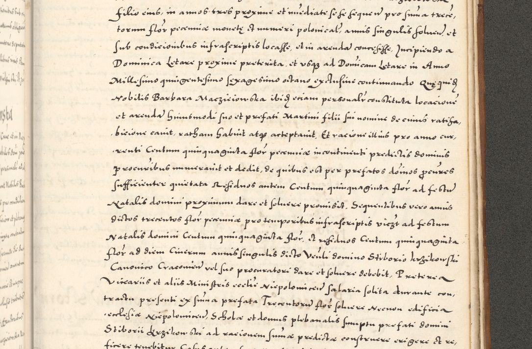 Zdjęcie nr 1190 dla obiektu archiwalnego: Acta actorum, sententiarum tam diffinitivarum quam interloquutoriarum, decretorum, obligationum, quietationum et constitutionum procuratorum coram reverendo domino Andrea Przeczlauski scholastico vicarioque in spiritualibus generali Cracoviensi, ad annum Domini millesimum quingentesimum sexagesimum primum, cuius inditio quarta, pontidicatus Pii quarti, annus secundus, poeliciter sequuntur