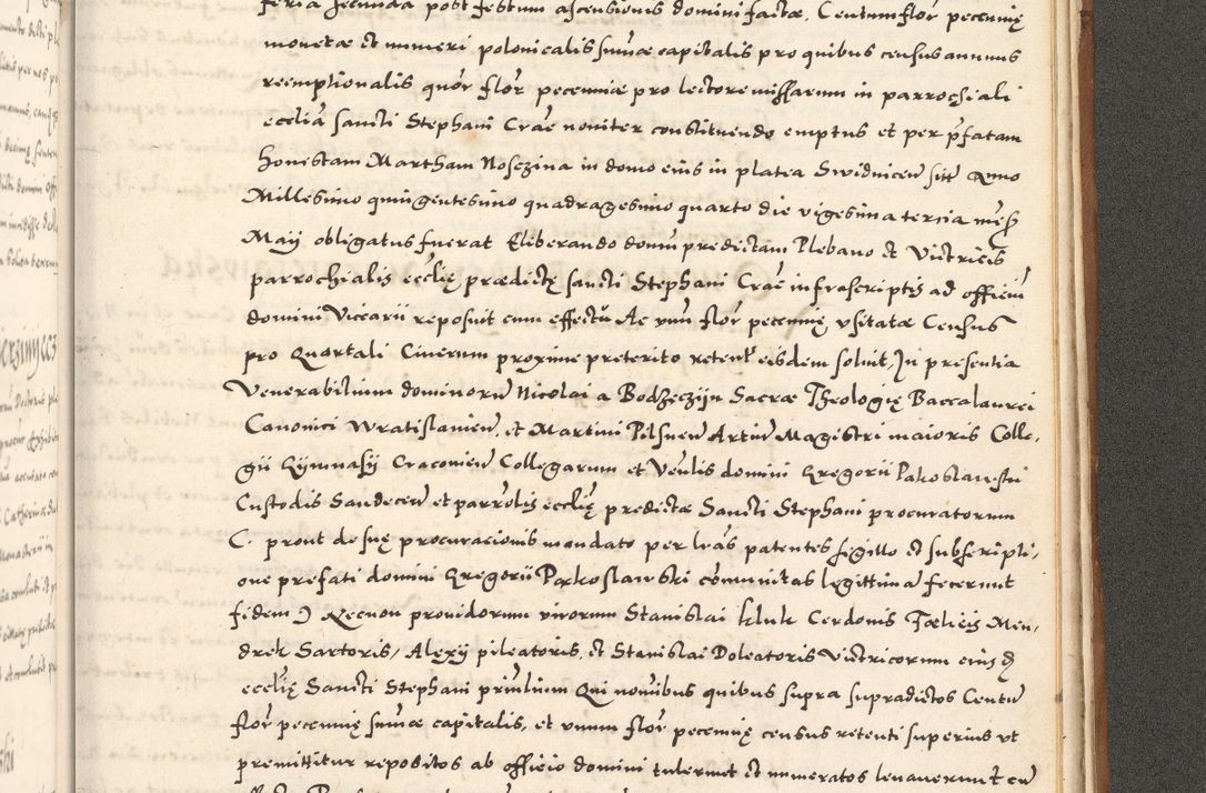 Zdjęcie nr 1188 dla obiektu archiwalnego: Acta actorum, sententiarum tam diffinitivarum quam interloquutoriarum, decretorum, obligationum, quietationum et constitutionum procuratorum coram reverendo domino Andrea Przeczlauski scholastico vicarioque in spiritualibus generali Cracoviensi, ad annum Domini millesimum quingentesimum sexagesimum primum, cuius inditio quarta, pontidicatus Pii quarti, annus secundus, poeliciter sequuntur