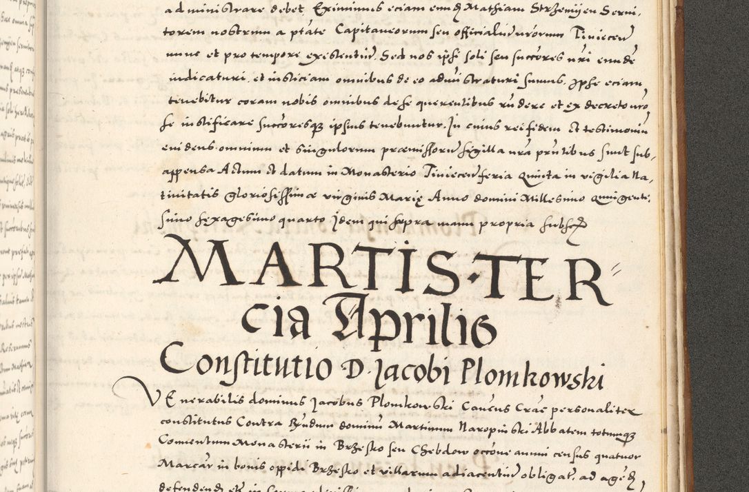 Zdjęcie nr 1184 dla obiektu archiwalnego: Acta actorum, sententiarum tam diffinitivarum quam interloquutoriarum, decretorum, obligationum, quietationum et constitutionum procuratorum coram reverendo domino Andrea Przeczlauski scholastico vicarioque in spiritualibus generali Cracoviensi, ad annum Domini millesimum quingentesimum sexagesimum primum, cuius inditio quarta, pontidicatus Pii quarti, annus secundus, poeliciter sequuntur