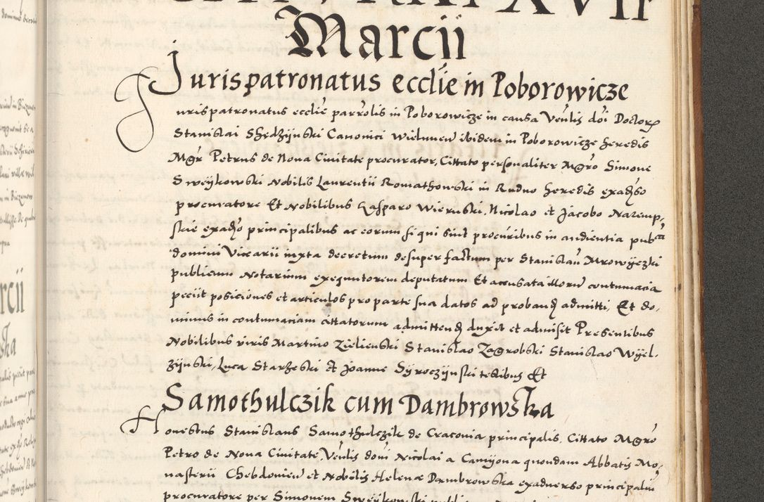 Zdjęcie nr 1170 dla obiektu archiwalnego: Acta actorum, sententiarum tam diffinitivarum quam interloquutoriarum, decretorum, obligationum, quietationum et constitutionum procuratorum coram reverendo domino Andrea Przeczlauski scholastico vicarioque in spiritualibus generali Cracoviensi, ad annum Domini millesimum quingentesimum sexagesimum primum, cuius inditio quarta, pontidicatus Pii quarti, annus secundus, poeliciter sequuntur