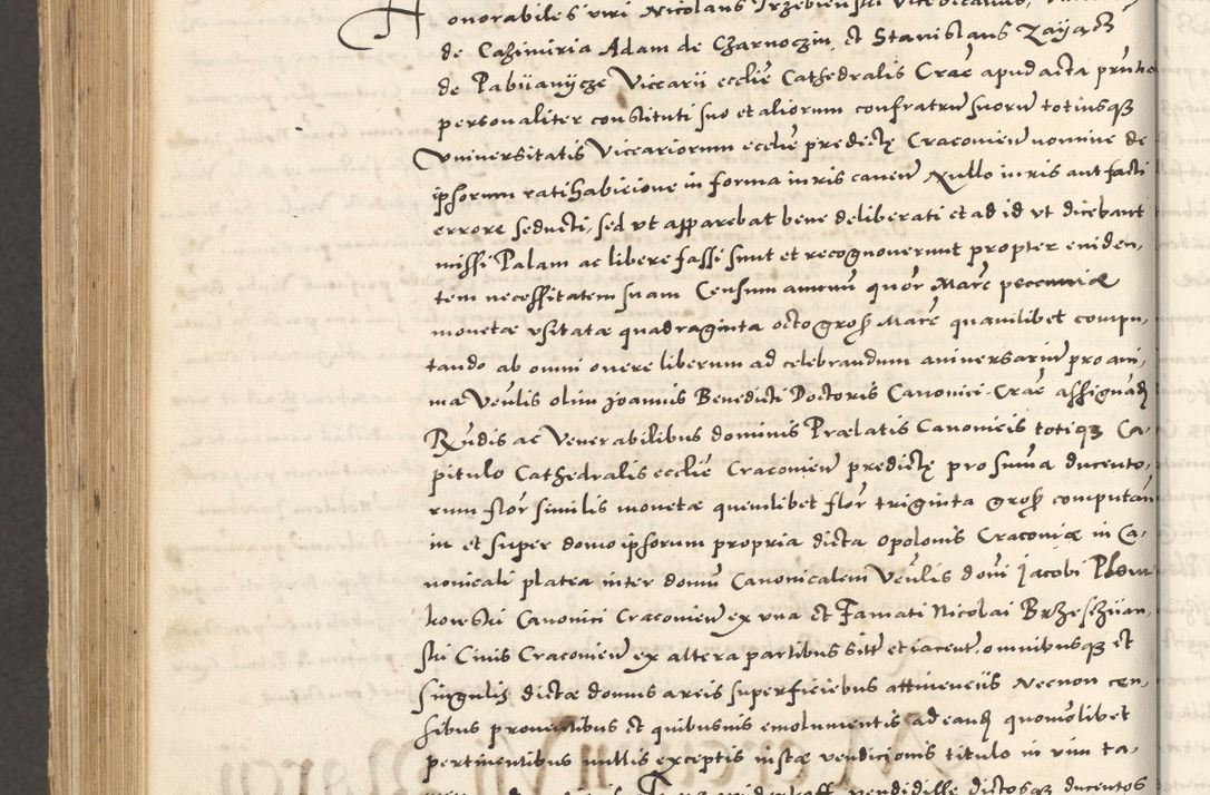 Zdjęcie nr 1165 dla obiektu archiwalnego: Acta actorum, sententiarum tam diffinitivarum quam interloquutoriarum, decretorum, obligationum, quietationum et constitutionum procuratorum coram reverendo domino Andrea Przeczlauski scholastico vicarioque in spiritualibus generali Cracoviensi, ad annum Domini millesimum quingentesimum sexagesimum primum, cuius inditio quarta, pontidicatus Pii quarti, annus secundus, poeliciter sequuntur